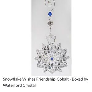 Waterford Crystal Cobalt Snowflake Ornament